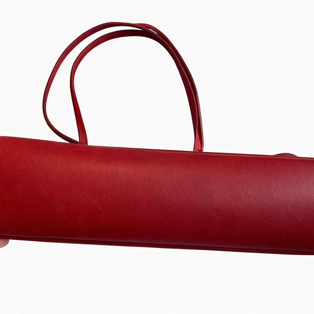 Coach Hamptons Tote 9813 Red Glove-Tanned Leather | Brass Hardware | Vintage USA - Picture 3 of 7